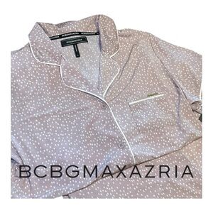 BCBGMAXAZRIA Mauve and White Polka Dot Pajamas, NEW🔝 I
